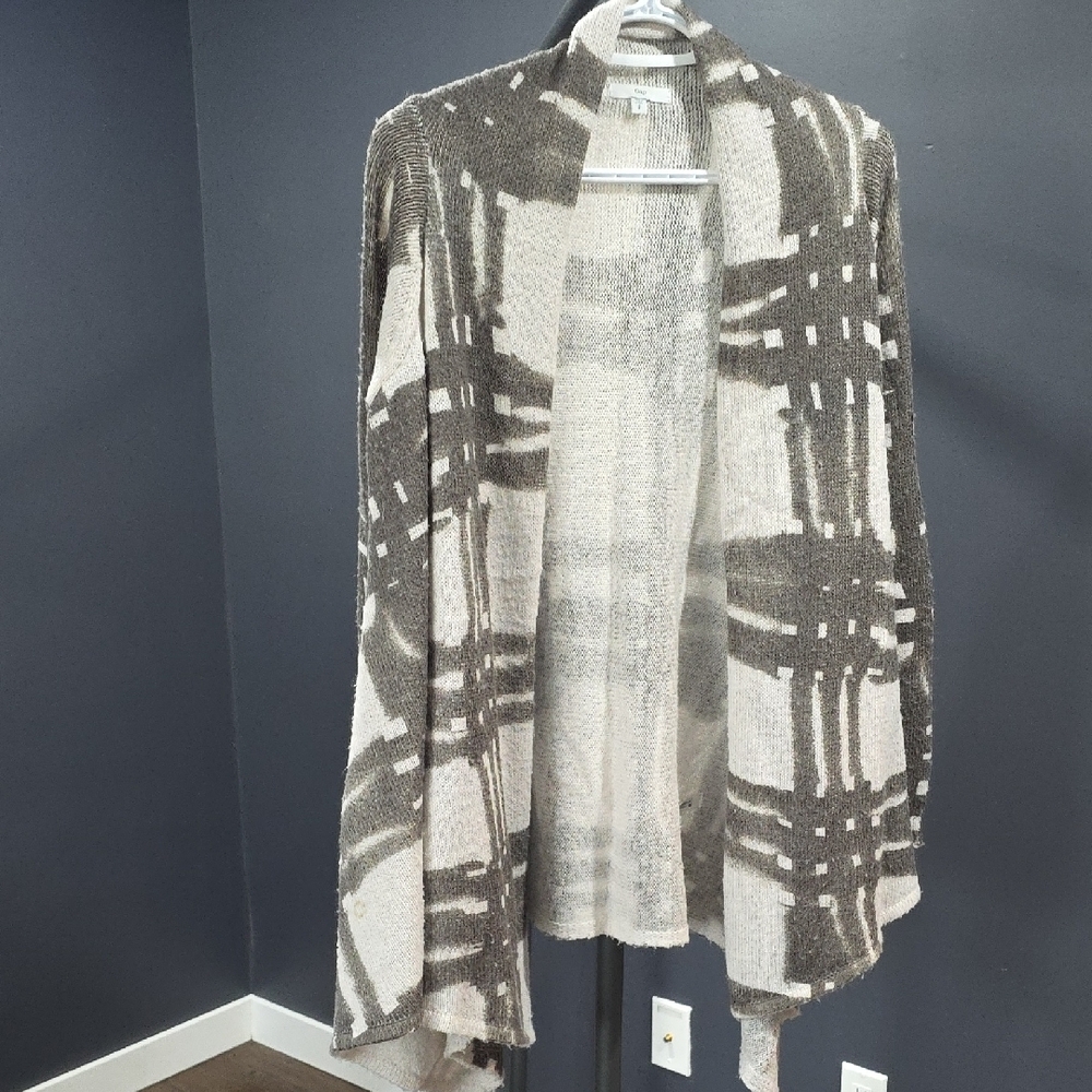 Cozy Plaid Open Front Cardigan